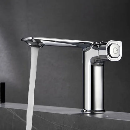 DecorBites™ Gray Sink Mixer with Memory Switch Single Handle Deck Mounted Tap