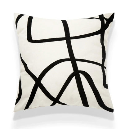 DecorBites™ Geometric Embroidery Cushion Covers: Nordic Modern Decorative Pillowcase for Living Room