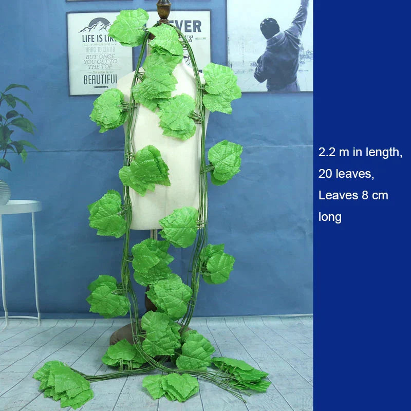 DecorBites™ Ivy Green Fake Leaves Garland Vine Wall Decoration Artificial Plants
