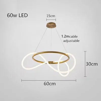 Chrome Hose Pendant Chandelier