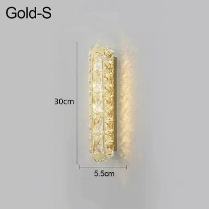 DecorBites™ Crystal LED Wall Lamp Silver Sconces | Modern Nordic Design for Bedroom and Dining Room