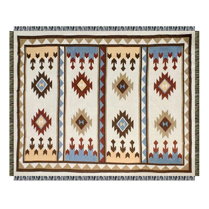 DecorBites™ Geometric Cotton Knitted Sofa Blanket & Tapestry