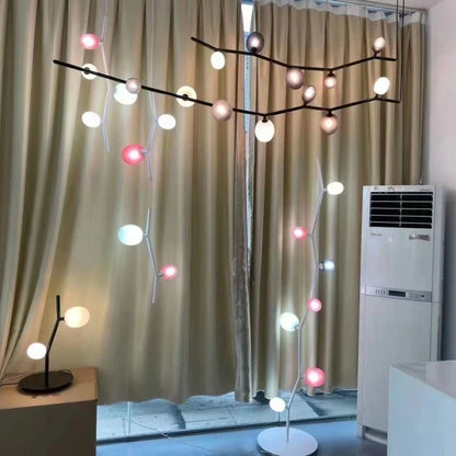 DecorBites™ Glass Branch Chandelier: LED Home Decor Lighting for Living Room & Dining Table