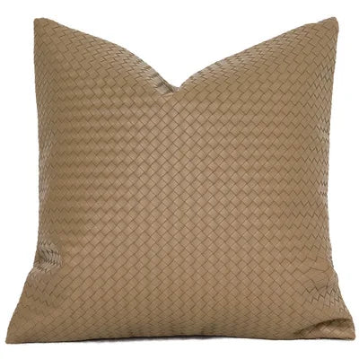DecorBites™ Geometric Faux Leather Throw Pillow Cover - Modern Luxury Pillowcase
