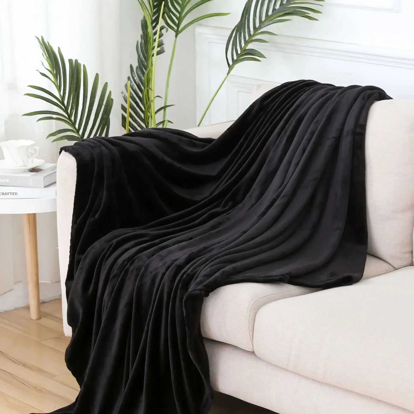 DecorBites™ Cozy Flannel Warm Blanket: Soft Plush Coral Fleece Bed Cover & Shawl
