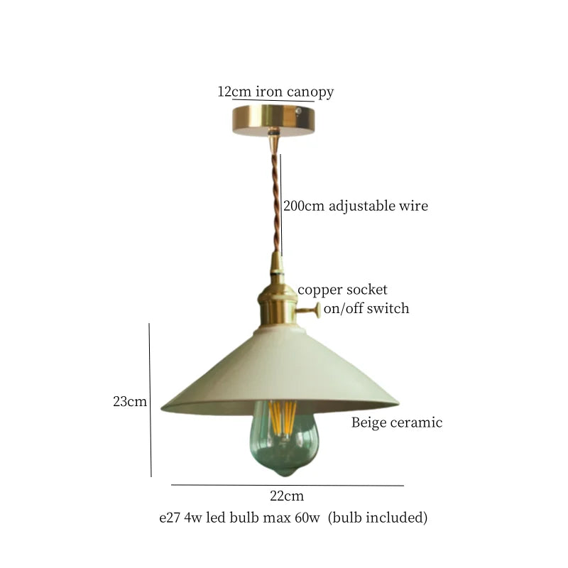 Green Ceramic Pendant Light
