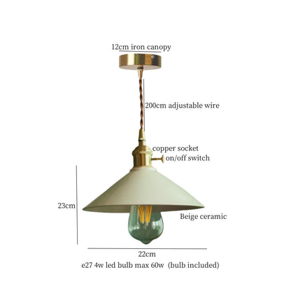 Green Ceramic Pendant Light