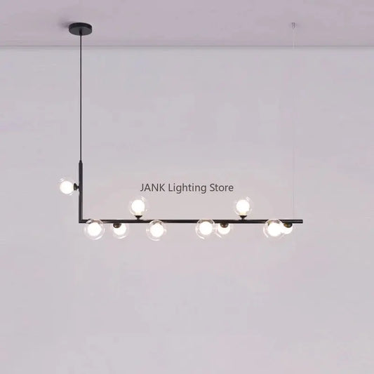 DecorBites™ Double Glass Shade Pendant Light: Nordic Minimalist Design, LED Lamp for Living Room, Restaurant