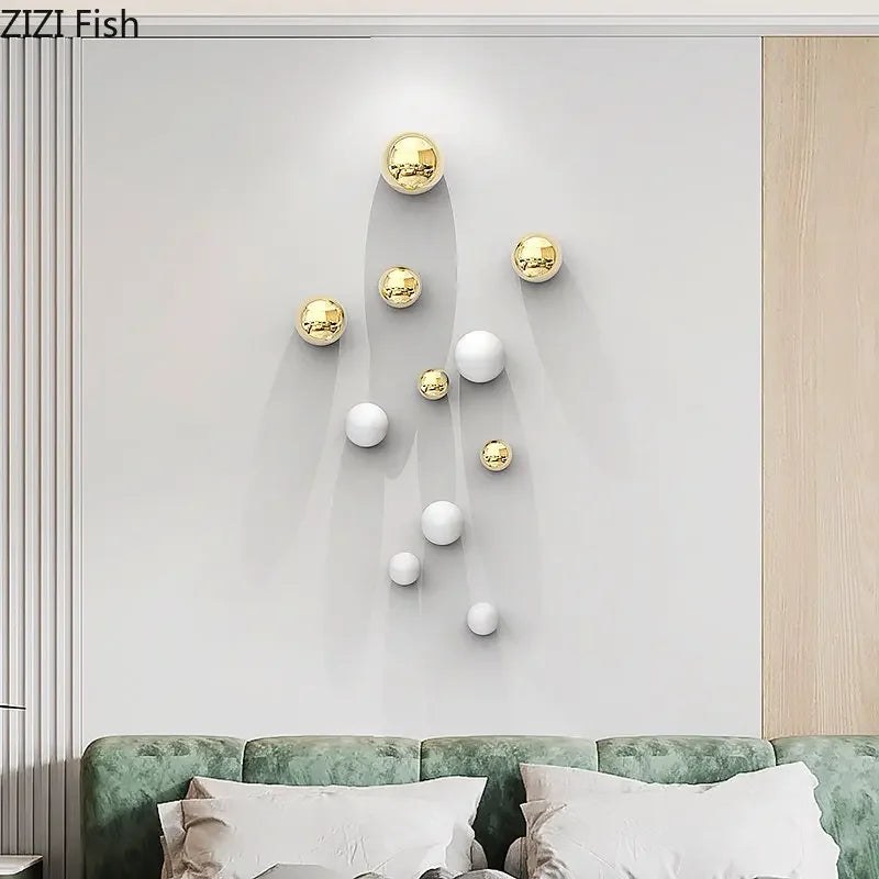 Gold Ball Wall Ornaments