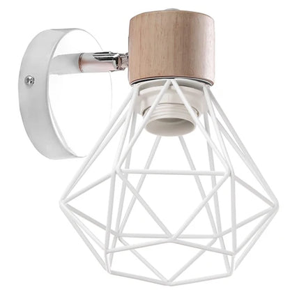 DecorBites™ Iron Wood LED Wall Lamp for Indoor Home Decoration