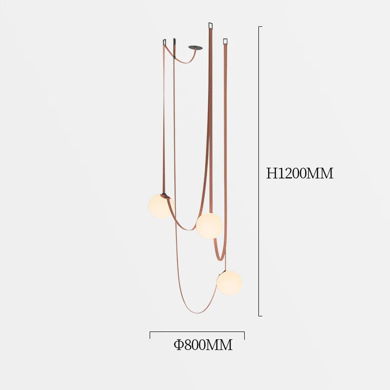 DecorBites™ Glass Ball Pendant Light for Living Room Dining Stair Lighting