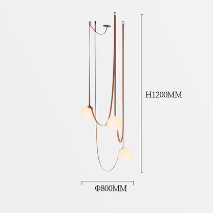 DecorBites™ Glass Ball Pendant Light for Living Room Dining Stair Lighting