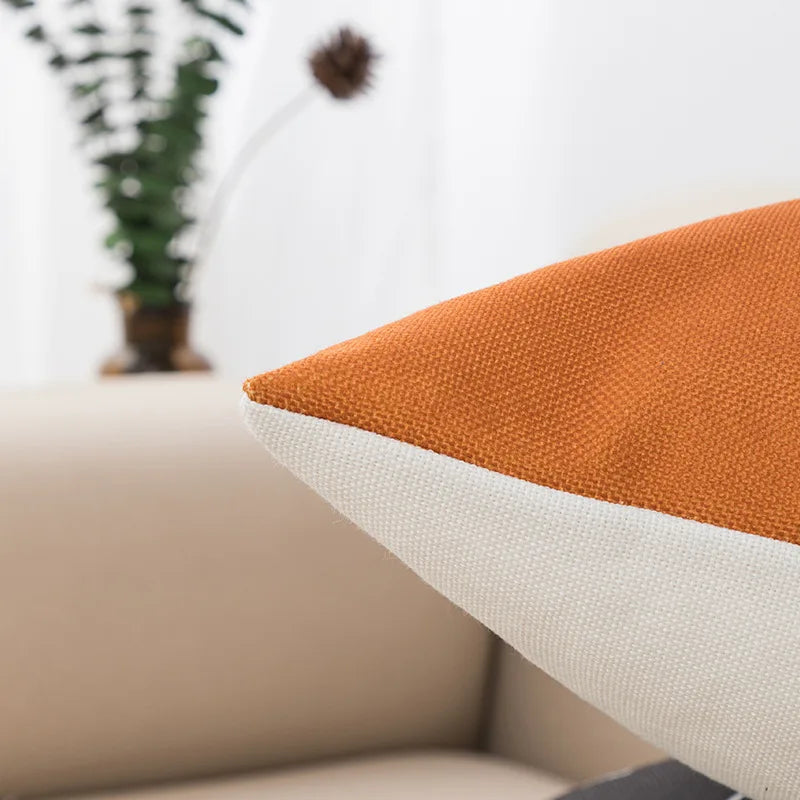 DecorBites™ Abstract Geometric Print Cotton Linen Pillow Cover Nordic Style Decor Pillowcase