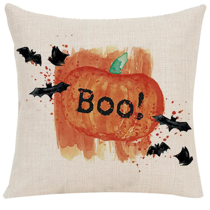 Linen Trick Treat Cushion Cover