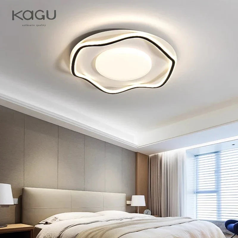 White Minimalist Ceiling Light 50cm Dimmable