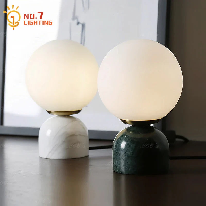 DecorBites™ Cream Wind Marble Table Lamp LED G9 Simple Designer Desk Light