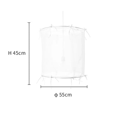 DecorBites™ Linen Cotton Pendant Lamp: Nordic White DIY Fabric Shade LED Island Lighting