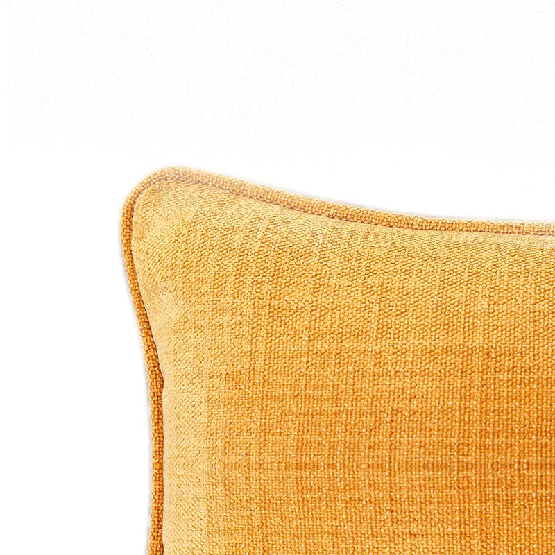 DecorBites™ Cotton Linen Peach Orange Grey Ivory Pillow Cover for Living Room Eco-friendly