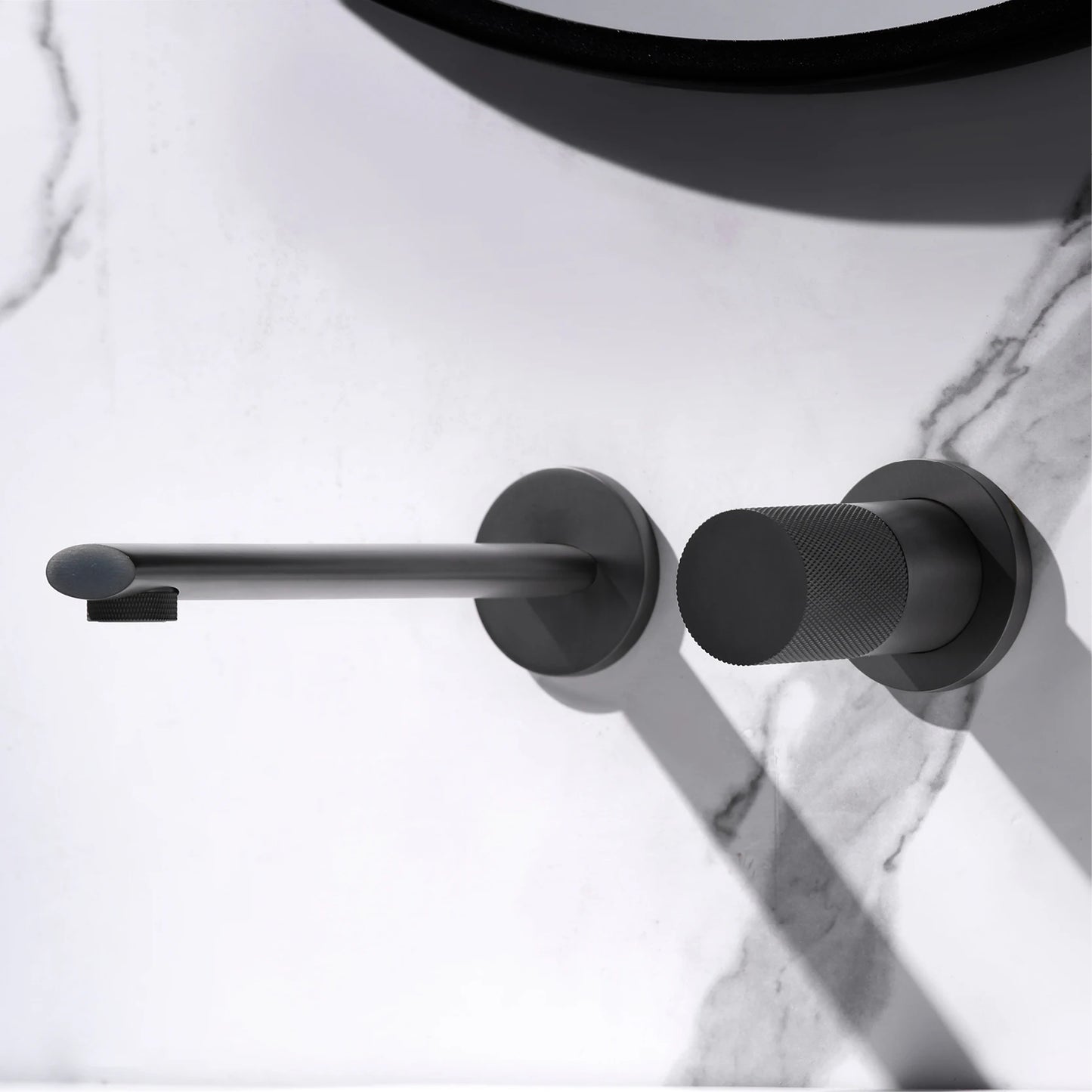 Luxury Rose Gold Wall Mounted Bathroom Faucet