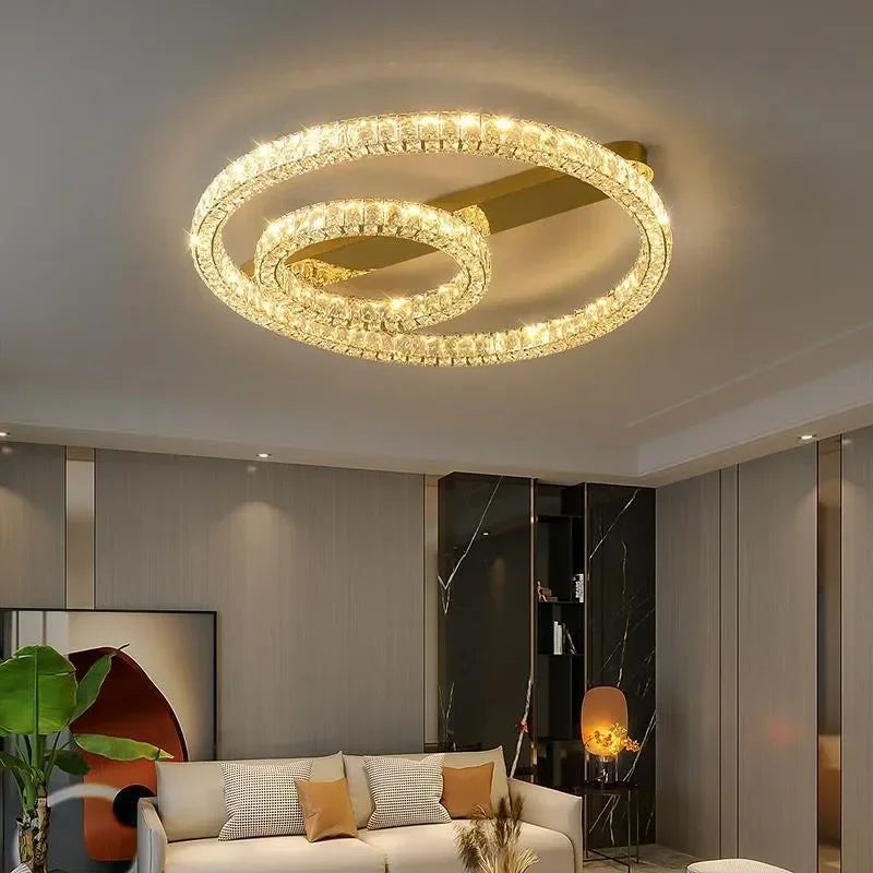 DecorBites™ Crystal Ceiling Chandelier LED Light Fixture for Home Decor