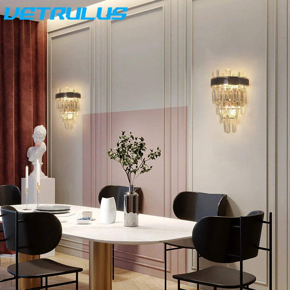 DecorBites™ Crystal LED Wall Light Modern Elegant Design for Living Room & Bedroom