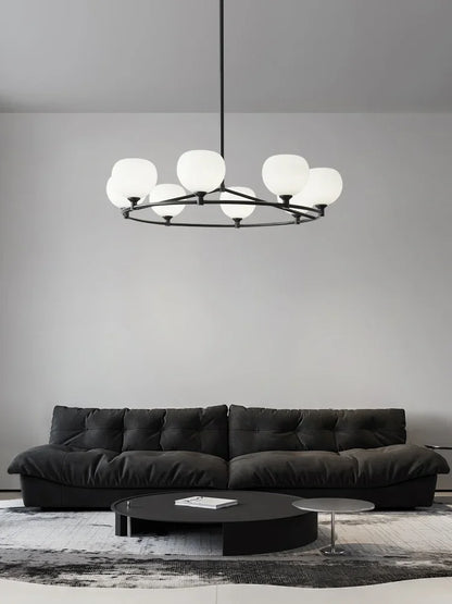 DecorBites™ Copper Glass Chandelier Ceiling Light Fixture
