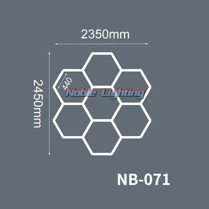 DecorBites™ Geometric LED Lights for Exhibition Car Detailing Garage Workshop - Polygonal Snowflake Theme