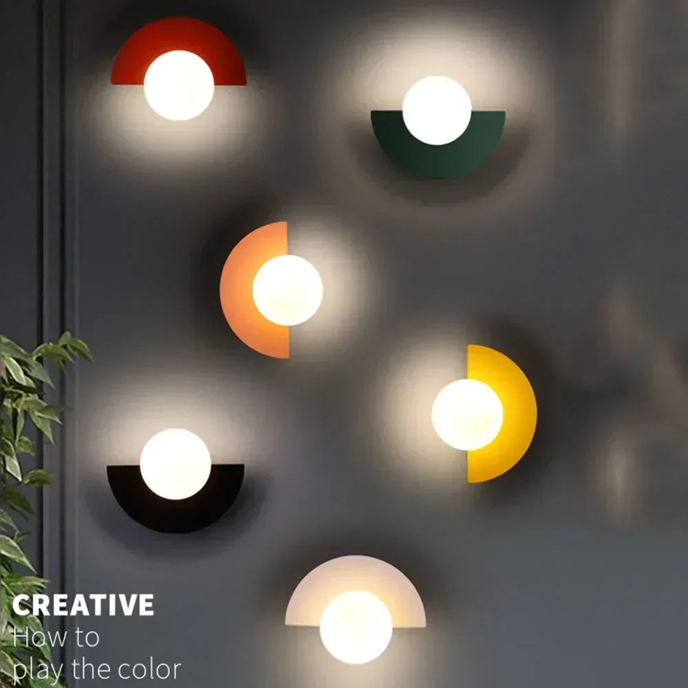 DecorBites™ Glass Ball LED Wall Lamp for Bedroom, Living Room, Study - Simple & Elegant