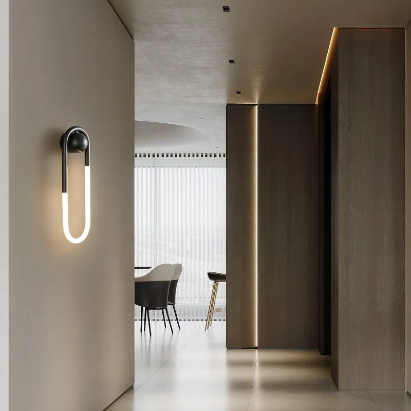 DecorBites™ Ellipse Wall Lights: Gold Black Copper White, 3-Color Dimming