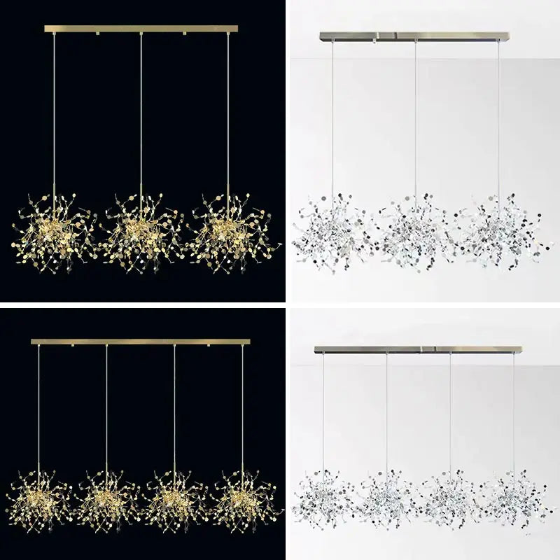 Gold 60cm 3-Light LED Pendant Light