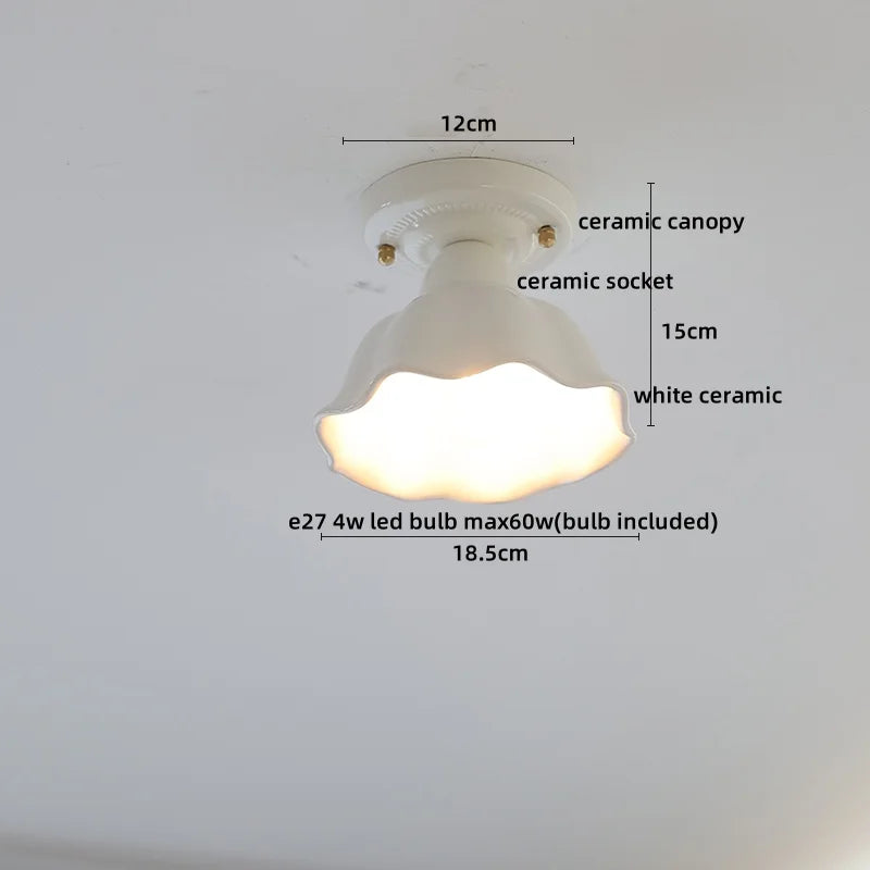 Glass Copper Ceiling Light