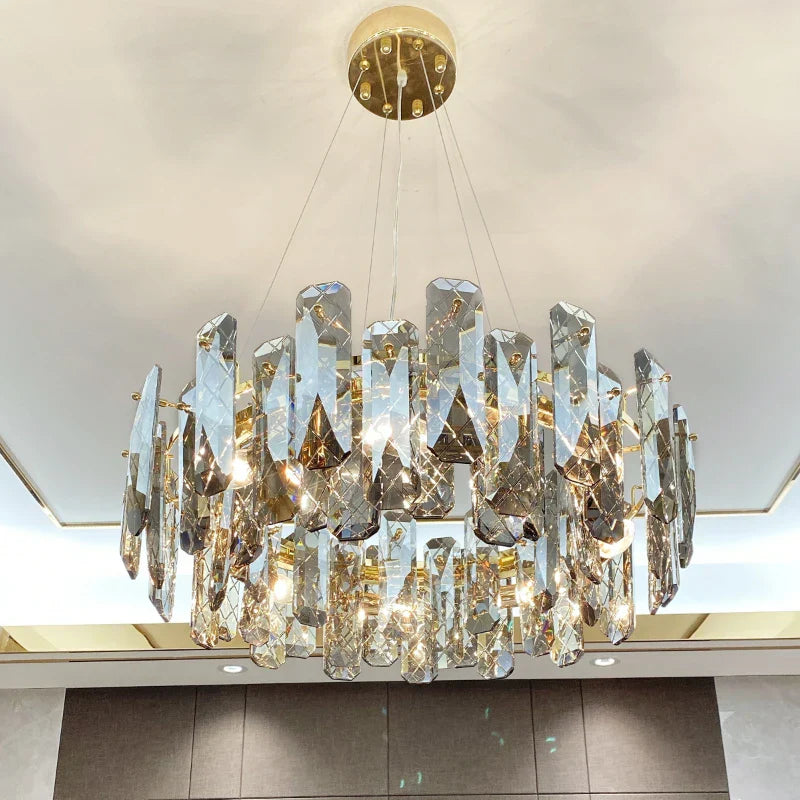 DecorBites™ Crystal LED Chandelier for High-end Living Spaces
