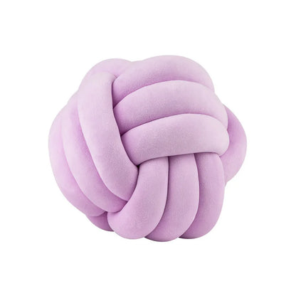 DecorBites™ Knot Ball Short Plush Throw Pillow for Home Décor and Comfort