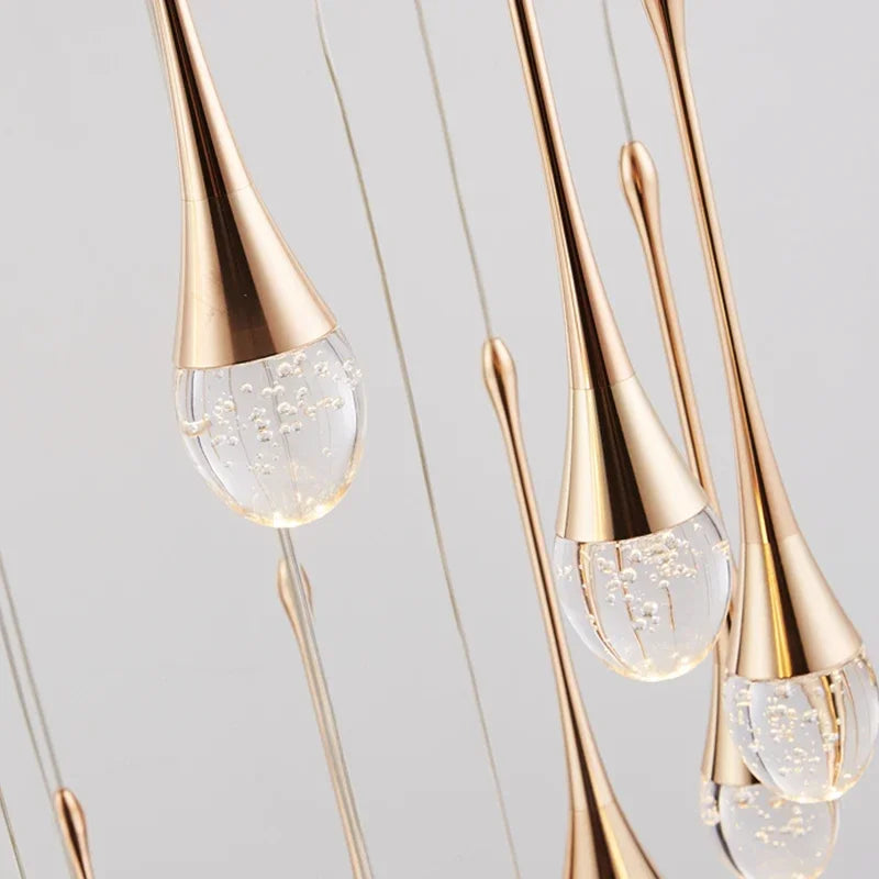 DecorBites™ Crystal Bubble Ball Pendant Lights for Stairs, Dining, Living Room Decor