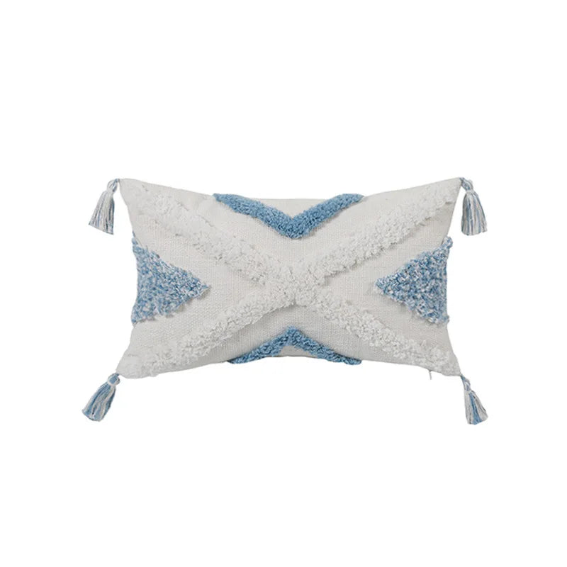 DecorBites™ Diamond Tufted Blue Cushion Cover for Sofa Bed 45x45cm/30x50cm