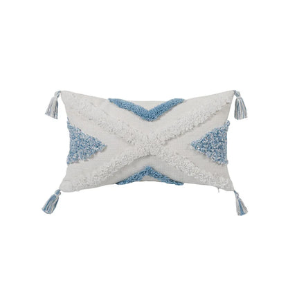 DecorBites™ Diamond Tufted Blue Cushion Cover for Sofa Bed 45x45cm/30x50cm