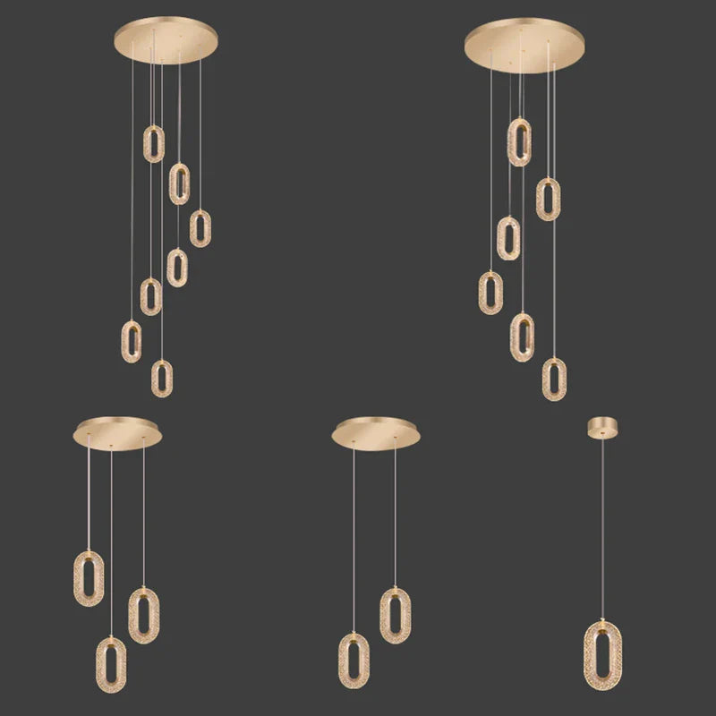 Gold Alloy Acrylic Chandelier