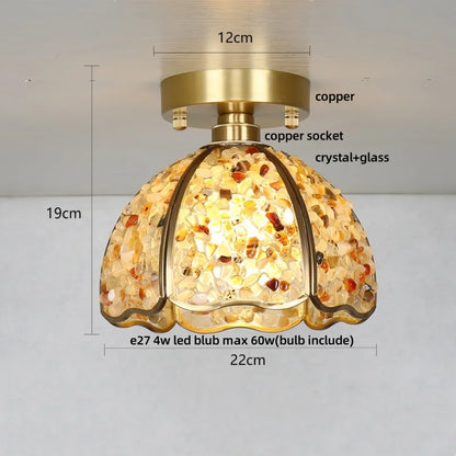 DecorBites™ Glass Crystal Ceiling Light Fixture Modern Nordic Design