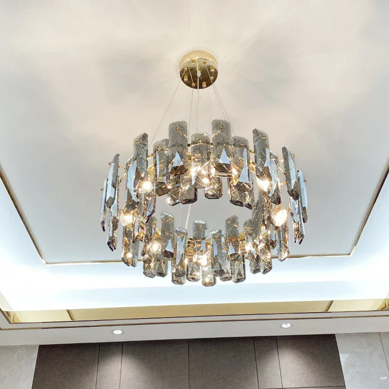 DecorBites™ Crystal LED Chandelier for High-end Living Spaces