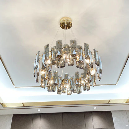 DecorBites™ Crystal LED Chandelier for High-end Living Spaces