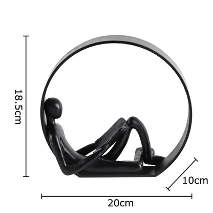 DecorBites™ Abstract Resin Characters Desk Decoration Ornament for Room Aesthetic Decor