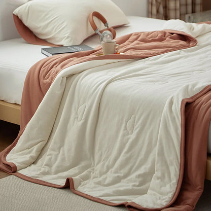 DecorBites™ Cotton Summer Comforter: Cooling, Breathable Thin Blanket for Hot Sleepers