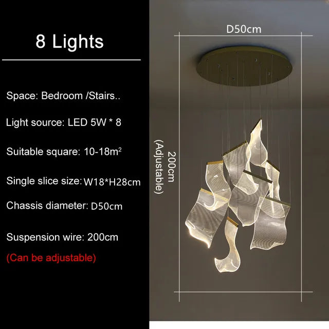 LED Stairs Pendant Lamp