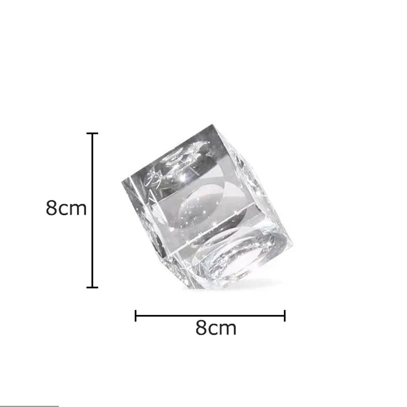 DecorBites™ Crystal Cube Statue Desk Ornament - Creative Room Decor Sculpture