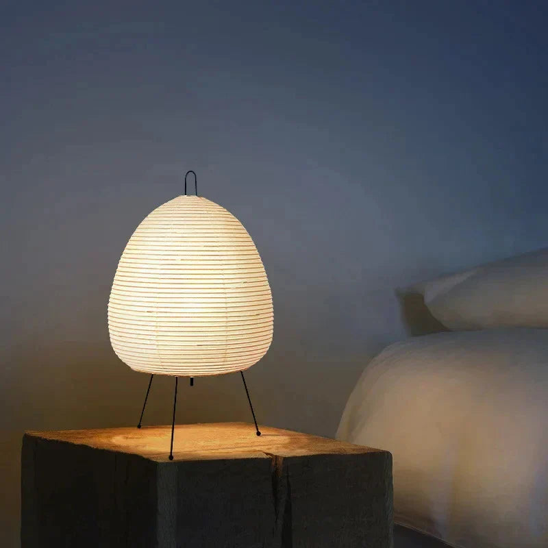 DecorBites™ Japanese Rice Paper Lantern LED Table Lamp for Stylish Home Decor