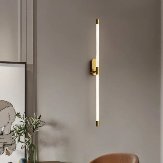 DecorBites™ Gold Geometric Lines Wall Lamp for Bedroom and Living Room Decor