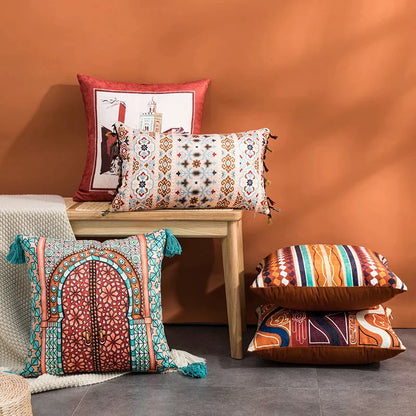 DecorBites™ Abstract Geometric Cushion Cover 45x45cm for Sofa & Bedroom Decoration