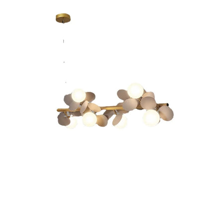 DecorBites™ Gold Metal G9 LED Pendant Chandelier with Acrylic Flower Decor