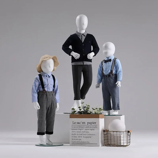 DecorBites™ Kids Full Body Mannequins for Children's Clothing Store - Child Display Stands