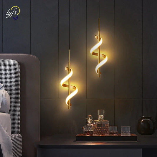 Modern Copper Pendant Light in Black and Gold